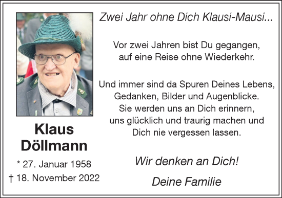 Anzeige von Klaus Döllmann von OM-Medien