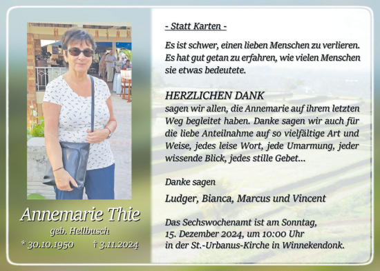 Anzeige von Annemarie Thie von OM-Medien