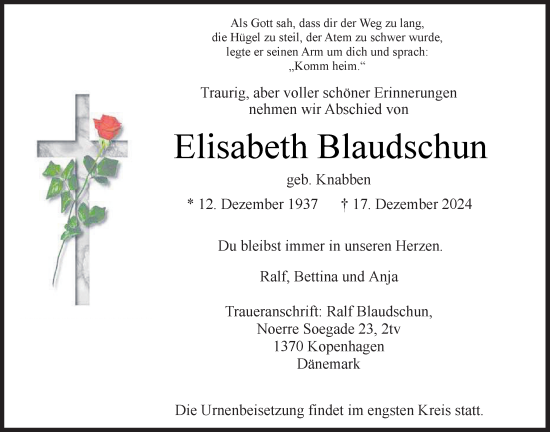 Anzeige von Elisabeth Blaudschun von OM-Medien