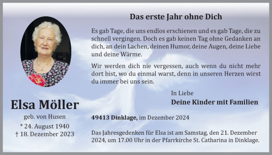 Anzeige von Elsa Möller von OM-Medien