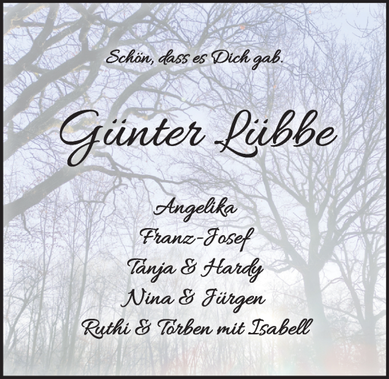 Anzeige von Günter Lübbe von OM-Medien