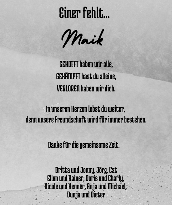 Anzeige von Maik Oevermann von OM-Medien