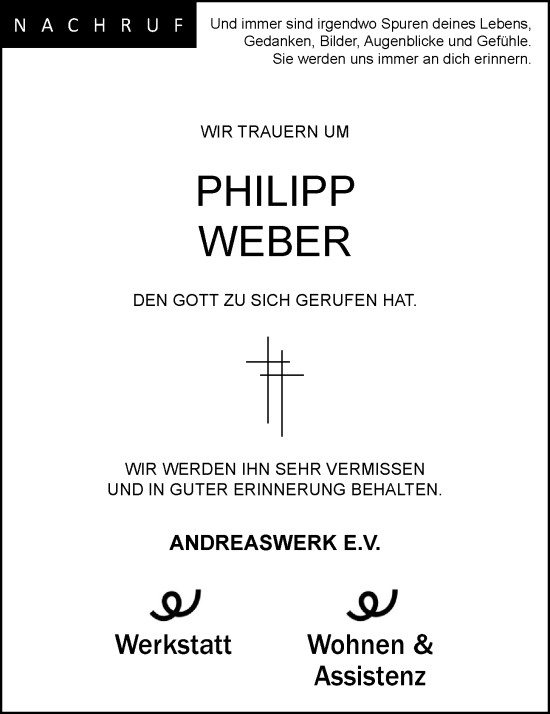 Anzeige von Philipp Weber von OM-Medien