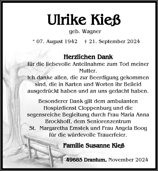 Anzeige von Ulrike Kieß von OM-Medien