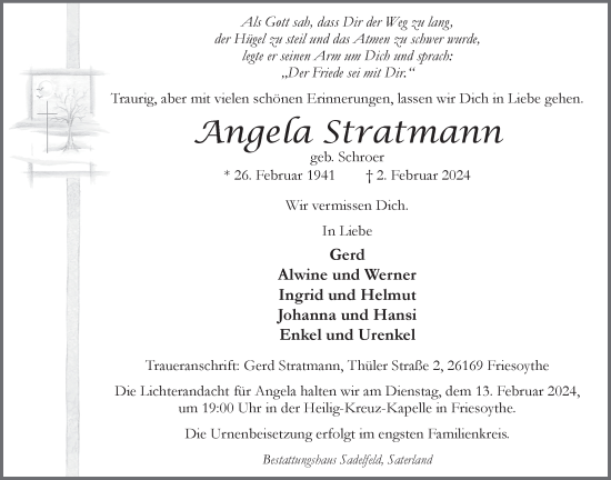 Anzeige von Angela Stratmann von OM-Medien