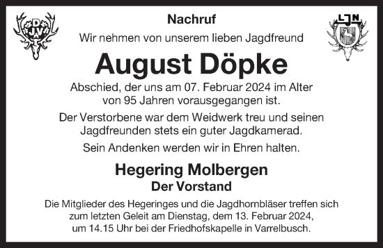 Anzeige von August Döpke von OM-Medien