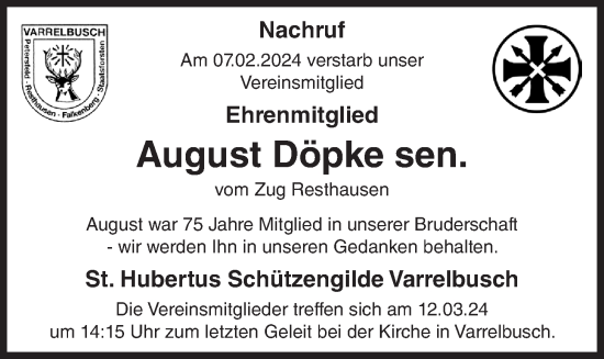 Anzeige von August Döpke von OM-Medien