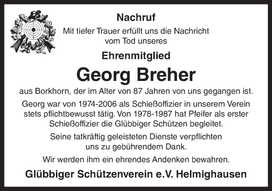 Anzeige von Georg Breher von OM-Medien