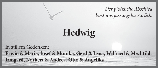 Anzeige von Hedwig  von OM-Medien
