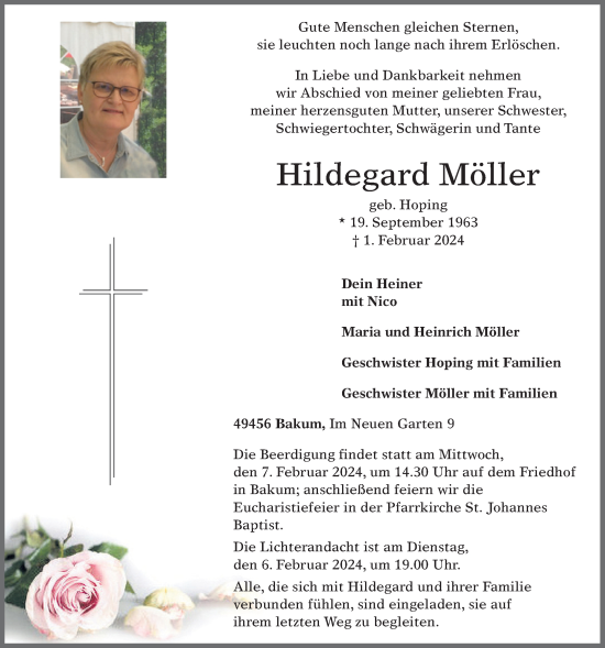 Anzeige von Hildegard Möller von OM-Medien