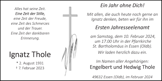 Anzeige von Ignatz Thole von OM-Medien