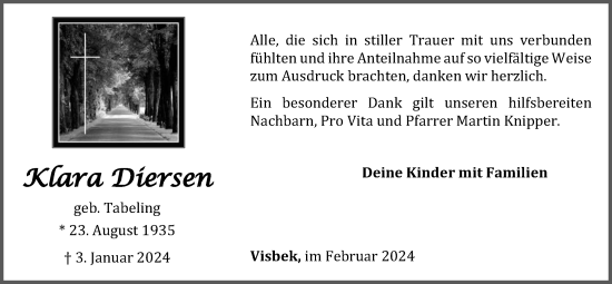 Anzeige von Klara Diersen von OM-Medien