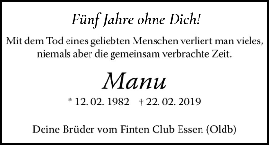 Anzeige von Manu  von OM-Medien