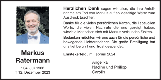 Anzeige von Markus Ratermann von OM-Medien