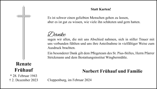 Anzeige von Renate Frühauf von OM-Medien