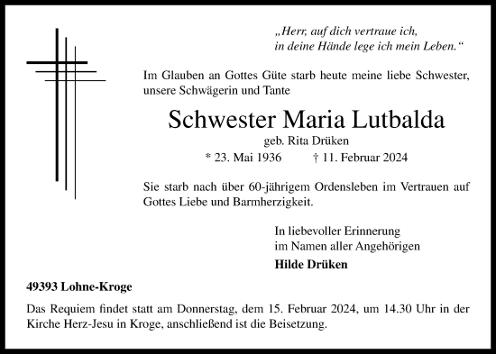 Anzeige von Rita Drüken von OM-Medien