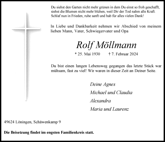 Anzeige von Rolf Möllmann von OM-Medien