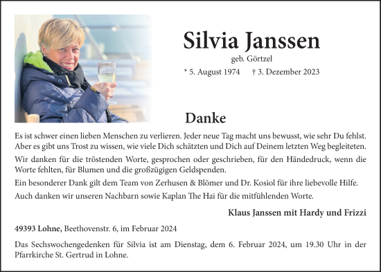 Anzeige von Silvia Janssen von OM-Medien