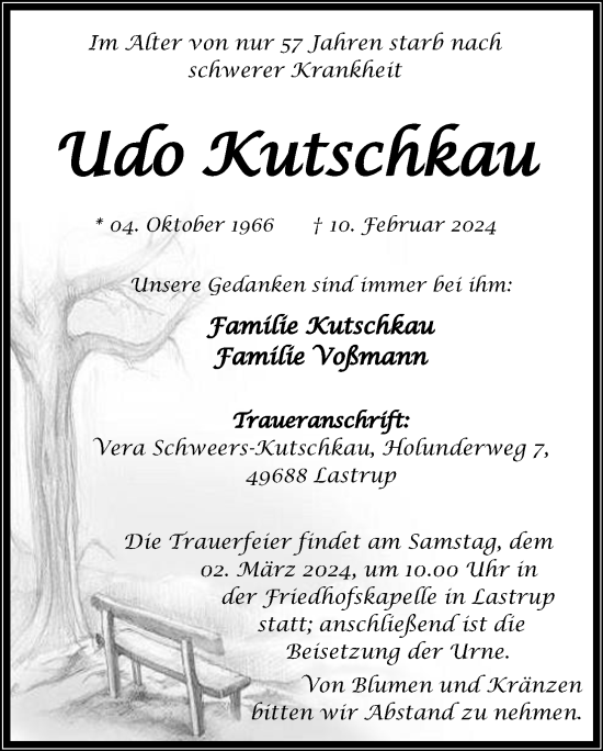 Anzeige von Udo Kutschkau von OM-Medien