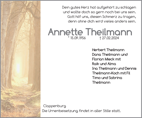 Anzeige von Annette Theilmann von OM-Medien