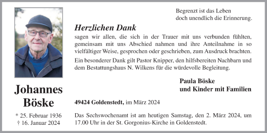 Anzeige von Johannes Böske von OM-Medien