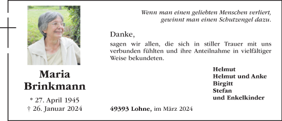 Anzeige von Maria Brinkmann von OM-Medien