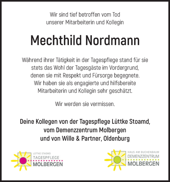 Anzeige von Mechthild Nordmann von OM-Medien