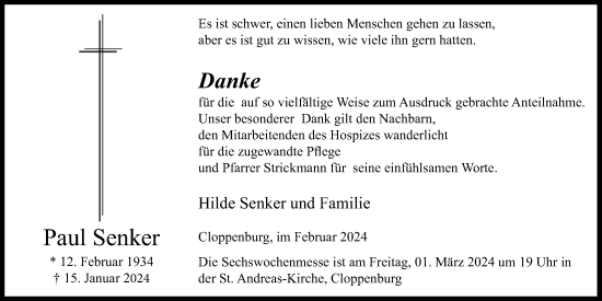 Anzeige von Paul Senker von OM-Medien