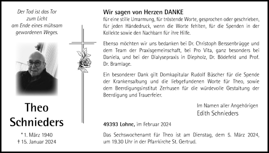Anzeige von Theo Schnieders von OM-Medien