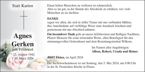 Anzeige von Agnes Gerken von OM-Medien