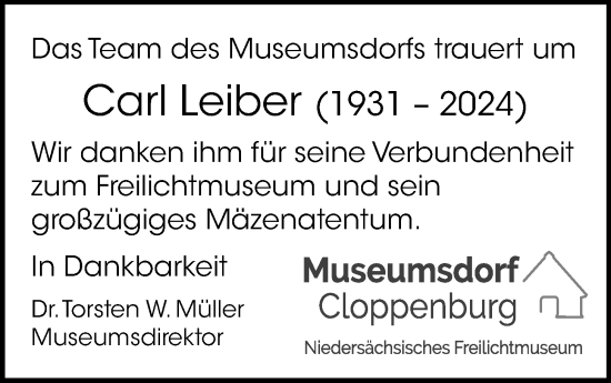 Anzeige von Carl Leiber von OM-Medien