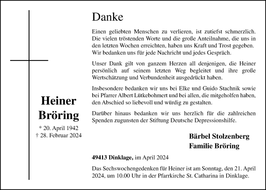 Anzeige von Heiner Bröring von OM-Medien