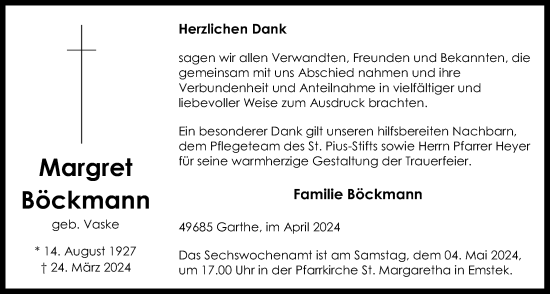 Anzeige von Margret Böckmann von OM-Medien
