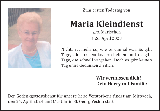 Anzeige von Maria Kleindienst von OM-Medien