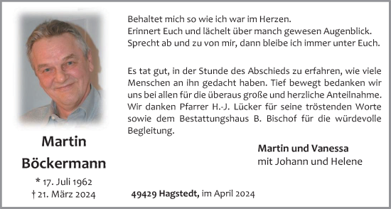 Anzeige von Martin Böckermann von OM-Medien