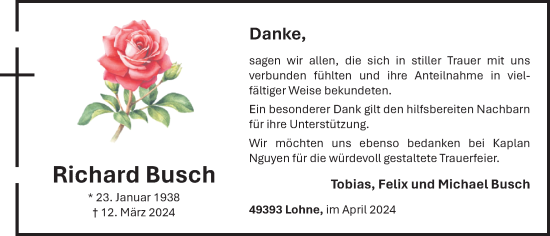 Anzeige von Richard Busch von OM-Medien