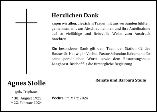 Anzeige von Agnes Stolle von OM-Medien