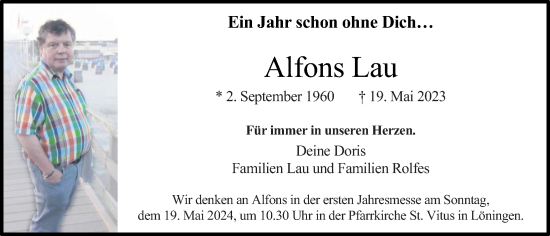 Anzeige von Alfons Lau von OM-Medien