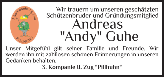 Anzeige von Andreas Guhe von OM-Medien