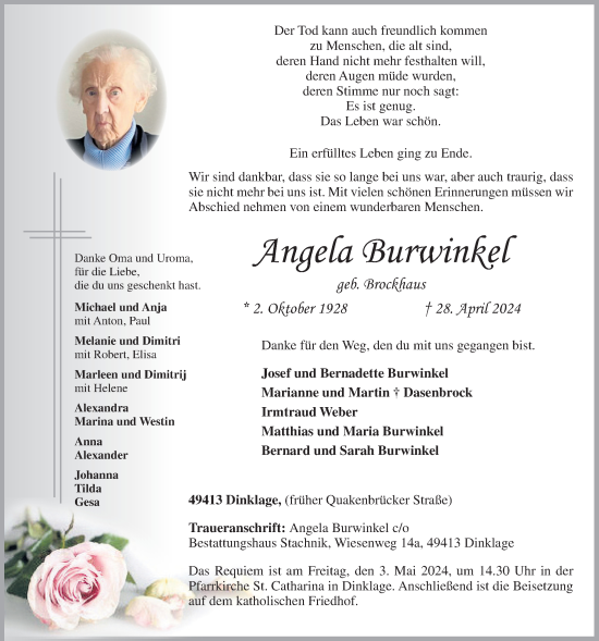 Anzeige von Angela Burwinkel von OM-Medien