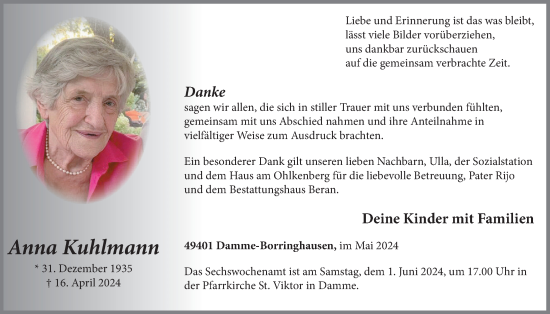 Anzeige von Anna Kuhlmann von OM-Medien