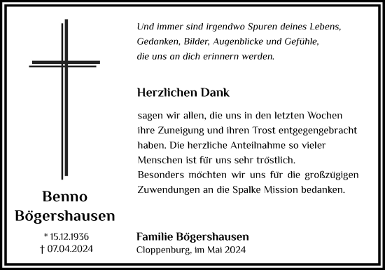 Anzeige von Benno Bögershausen von OM-Medien