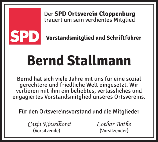 Anzeige von Bernd Stallmann von OM-Medien