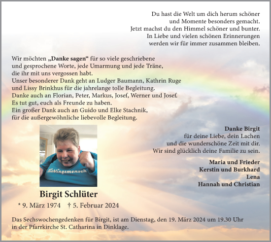 Anzeige von Birgit Schlüter von OM-Medien