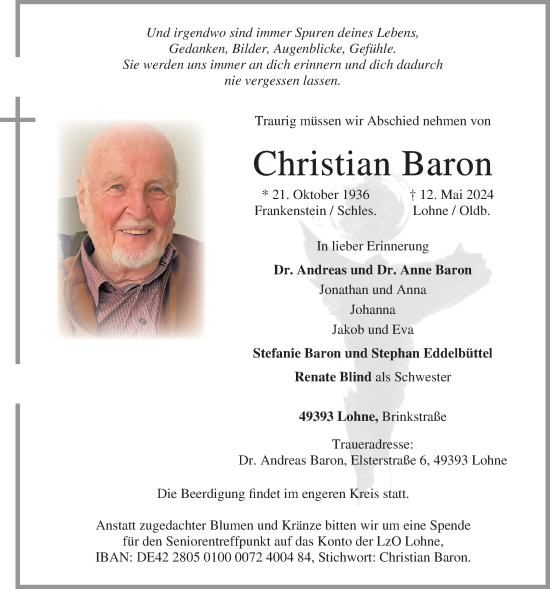 Anzeige von Christian Baron von OM-Medien