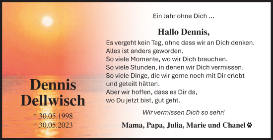 Anzeige von Dennis Dellwisch von OM-Medien