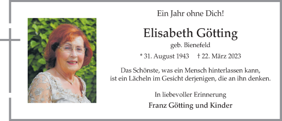 Anzeige von Elisabeth Götting von OM-Medien