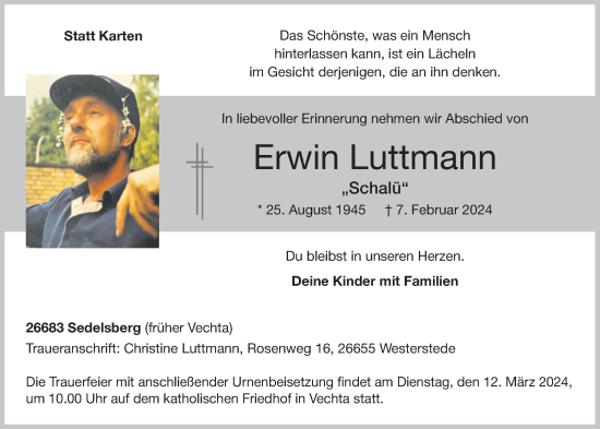 Anzeige von Erwin Luttmann von OM-Medien