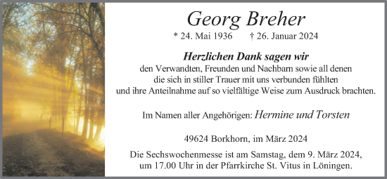 Anzeige von Georg Breher von OM-Medien