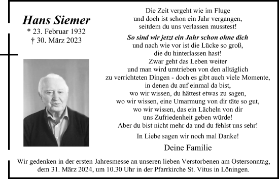 Anzeige von Hans Siemer von OM-Medien